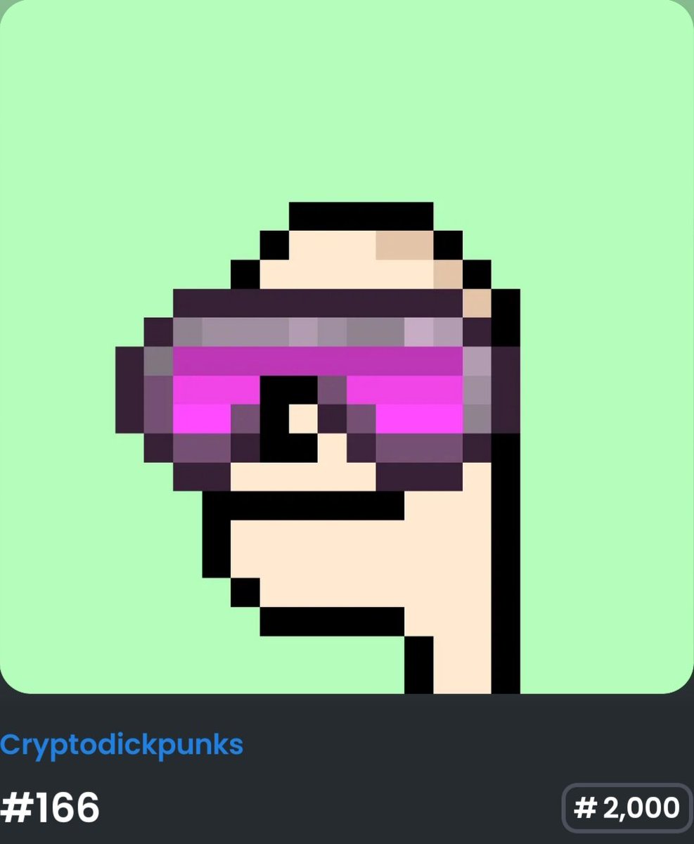 <a href="/cdp_NFT/">CryptoDickPunks #CDPNFT ❤️ Memecoin</a> <a href="/rllywatson/">hatemoney</a> <a href="/GotrillaGorilla/">Gotrilla</a>

Got the last dick in the collection.
Rank #2000.😎❤