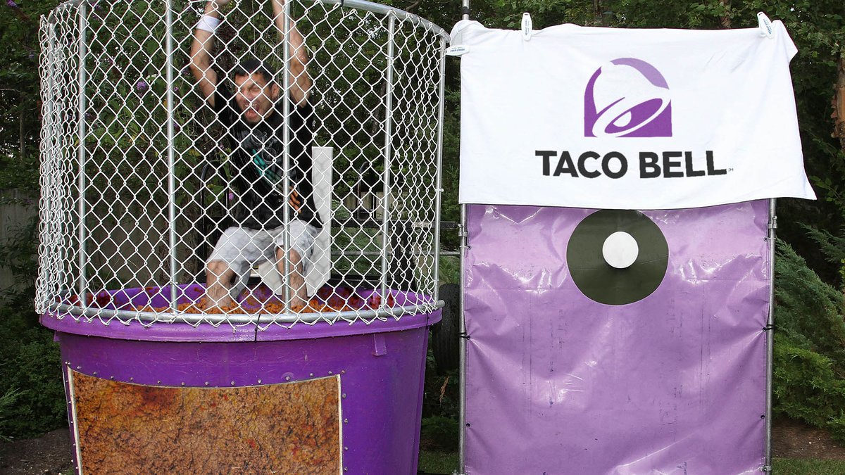 TheOnion's tweet photo. Taco Bell Introduces New Cheesy Beef Dunk Tank https://t.co/iEXdTmePuZ https://t.co/Amllvi5S8P