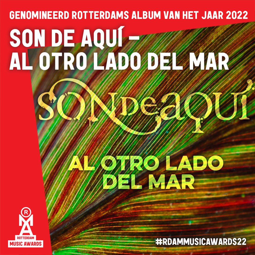 Yiujuuuu!! Doble nominación en los ROTTERDAM MUSIC AWARDS 2022 
1. Mejor Canción del Año - ‘Poder Prieto’
2. Mejor Álbum del Año - ‘Al otro lado del mar’ 
Para ganar necesitamos sus votos!! Pueden votar aquí 👇🏽
popunie.nl/awards2022/
MUCHAS GRACIAS <a href="/Popunie/">Popunie</a>