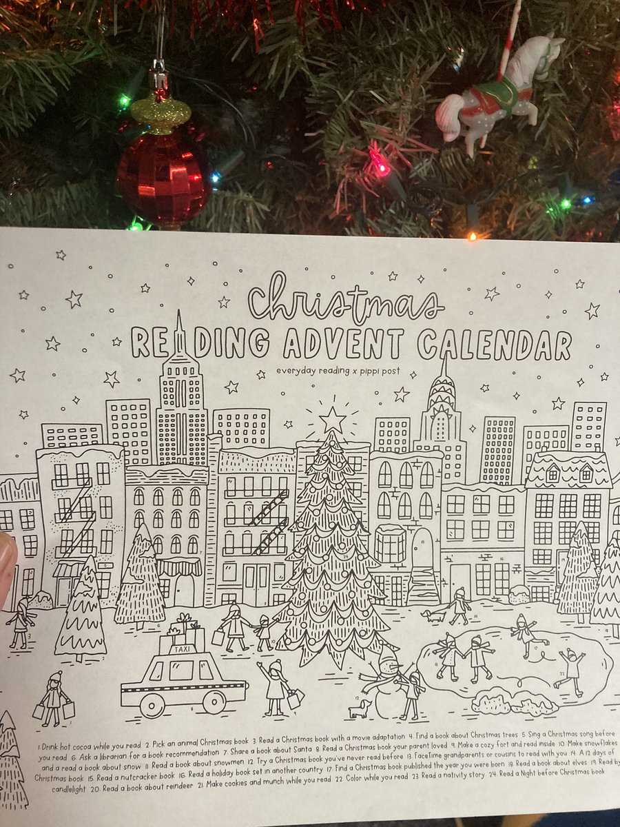 MPorschet's tweet photo. Stop in at the MS/HS libraries for a December reading advent calendar! Day 1 is drink hot cocoa while you read, and that sounds perfect on this blustery day! https://t.co/81FADKyRsB