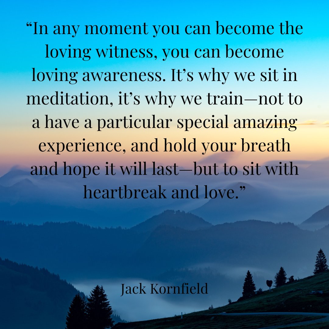 JackKornfield's tweet photo. “This is a radical act. The Buddha said there is a healing that takes place when you bring loving awareness to the body—to that which is painful and also that which is joyful and beautiful.” – Jack Kornfield

#lovingawareness #witness #meditation #mindfulness #jackkornfield #love https://t.co/WOnVhpA4k6