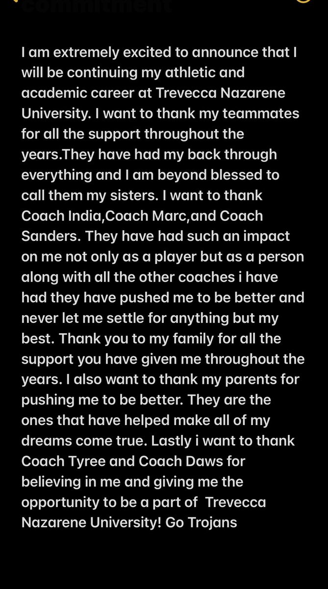 I am extremely excited to announce that I will be continuing my athletic and academic career at Trevecca Nazarene University.#commited <a href="/ChilesFPNTNL/">Fury Platinum National Chiles</a> <a href="/GreenHillHighSB/">Green Hill Softball</a> <a href="/TNUsoftball/">Trevecca Softball 🥎 💜</a> <a href="/betyree/">Ben Tyree</a> <a href="/Dawsie12/">Sarah Daws</a>