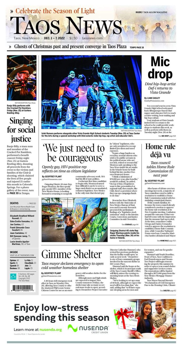 Diné hip-hop artist Def-i returns to Vista Grande

For a second year in a row, Vista Grande High School welcomed back Albuquerque-based Diné rapper and educator Def-i to teach creative writing, beat-making and Hip Hop culture.

Read More:
ow.ly/G4wj50LSvGs

#taosnews