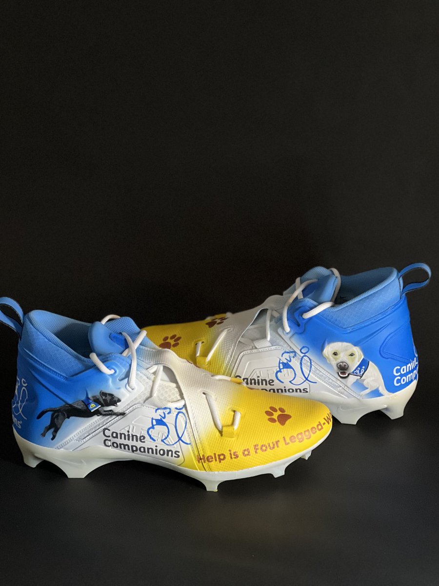 🏈<a href="/Chiefs/">Kansas City Chiefs</a> defensive end <a href="/TheGK3/">George Karlaftis III</a> will wear blue and yellow Canine Companions cleats hand painted by <a href="/GrecoPaintworks/">Greco Paintworks</a> on Sunday, December 4, against the <a href="/Bengals/">Cincinnati Bengals</a>! 👟 buff.ly/3XG93rZ #MyCauseMyCleats <a href="/NFL/">NFL</a> #NFL #kansascitychiefs #football #MyCauseMyCleats #Chiefs