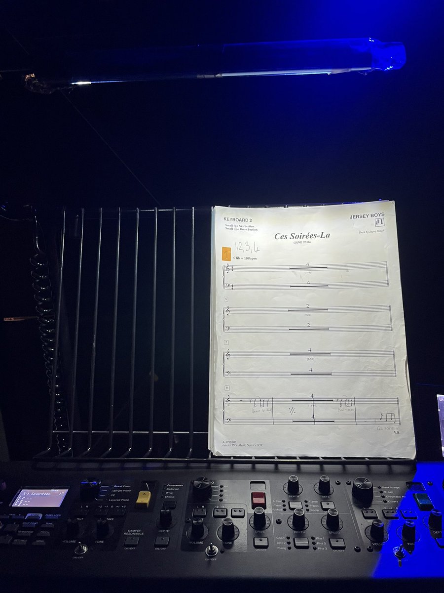 A fun double show sight read today at Jersey Boys tour; 24 hours with the pad! <a href="/JerseyBoysUK/">Jersey Boys</a>