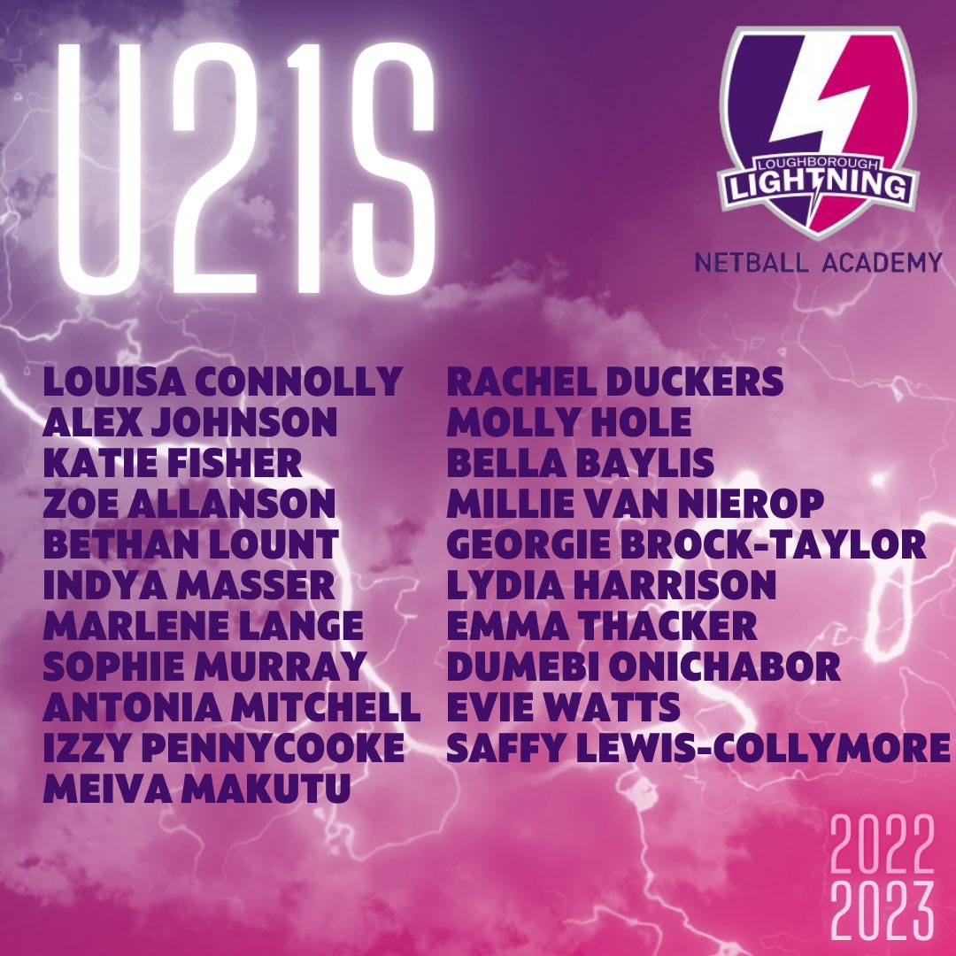 Lightning_Acad's tweet image. Squad news! 🚨

Ahead of the NPL opening weekend in a couple of days we are delighted to announce the following athletes as part of our U21 and U19 long squads 🎉

Congratulations to all named athletes 👏💜