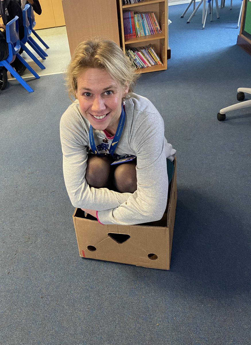 MrsVeriTea's tweet photo. So - this pretty much sums up my day… Who knew you could teach imperative verbs from inside a box in order to help de-escalate one of your children &amp; keep the lesson going?! 
#IWorkWithLittlePeople #LittlePeopleAreAmazing #LifeIsNeverDull #KS1Teacher #Inclusion #MeetingTheNeed https://t.co/kkOZZNwvGK