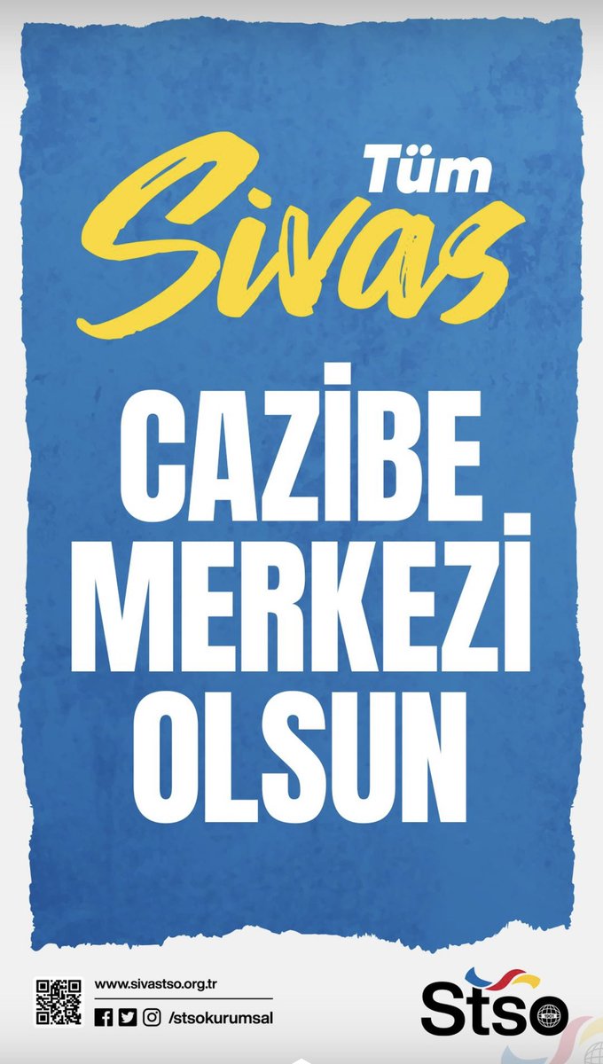 #TümSivasCazibeMerkeziOlsun

<a href="/RTErdogan/">Recep Tayyip Erdoğan</a> 
<a href="/RHisarciklioglu/">Rifat Hisarcıklıoğlu</a> 
@yilmaz_ismet58 
<a href="/SemihaEkinci58/">Semiha Ekinci 🇹🇷</a> 
<a href="/ahmetozyurekmhp/">Ahmet ÖZYÜREK</a> 
#UlaşKarasu
#HabipSoluk
<a href="/valisimsek/">Yılmaz Şimşek</a> 
<a href="/avhilmibilgin/">Hilmi BİLGİN</a> 
<a href="/zekiozdemirstso/">Zeki Özdemir</a> 
<a href="/profalimyildiz/">Alim Yıldız</a> 

<a href="/stsokurumsal/">Sivas Ticaret ve Sanayi Odası</a> <a href="/sivasvaliligi/">Sivas Valiliği</a> <a href="/sivasbeltr/">Sivas Belediyesi</a> #Sivas
<a href="/gundemsivascom/">GÜNDEM SİVAS™</a>