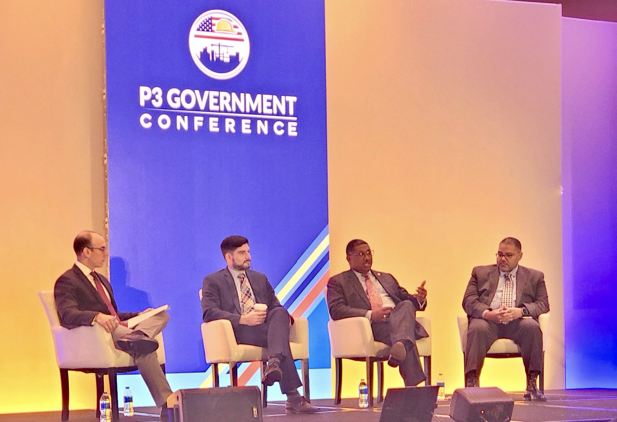 wilsonforla's tweet photo. Always a pleasure to represent @La_DOTD. Here is a panel with @MortezaFarajian from @USDOT Build America Bureau & Anthony Buckley of @wsdot. We discussed IIJA & P3 lessons learned 1 year after its passage. #P3GOV https://t.co/wvrgP8QXbq