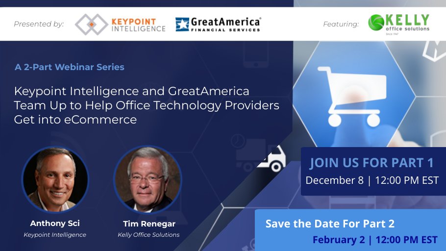 KeypointIntel's tweet photo. Want to learn more about how #ecommerce can be implemented in the #officetechnology industry?

Hear about the experiences of other technology providers implementing an 
e-commerce strategy in this upcoming two-part webinar series. 
Register Now: https://t.co/yPb3RTfhUy https://t.co/sEYUgilpAK