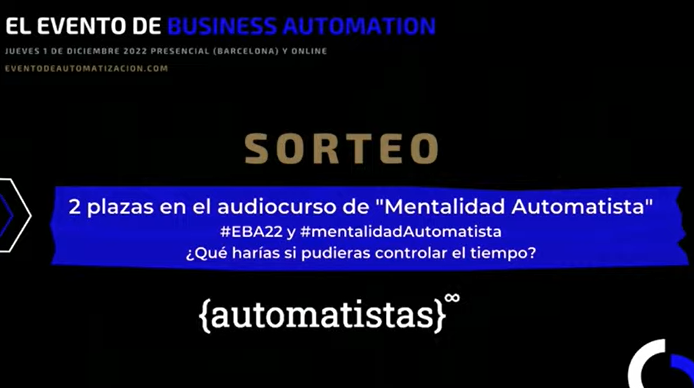 Te recordamos el sorteo que está en juego. 

¿Qué harías si pudieras controlar el tiempo? 

Responda utilizando los hahstags: #EBA22 y #mentalidadautomation.
