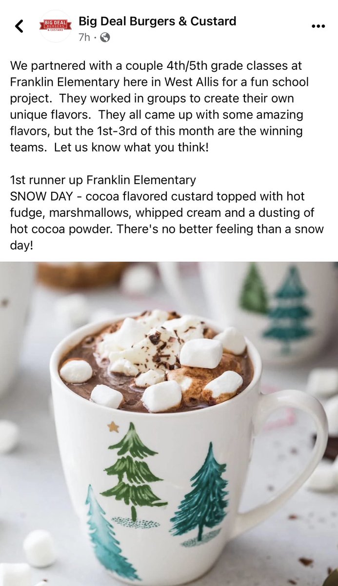 Stop by <a href="/BigDeal_Burgers/">Big Deal Burgers</a> today (&amp; Friday &amp; Saturday) to try our students’ creations! #WAWMproud #teamenterprise <a href="/WAWMSchools/">WAWM School District</a> <a href="/WAWMFranklin/">Franklin Elementary</a>