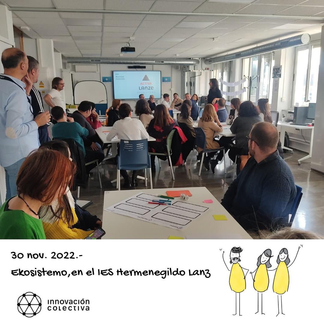 🤩Damos un paso más en el Ekosistemo del I.E.S Hermenegildo Lanz

➡ En esta segunda sesión del proyecto, hemos continuado con el trabajo que hicimos el pasado día 18 de octubre facilitando la 𝗰𝗿𝗲𝗮𝗰𝗶𝗼́𝗻 𝗱𝗲𝗹 #𝗲𝗰𝗼𝘀𝗶𝘀𝘁𝗲𝗺𝗮 que aúna:⬇️