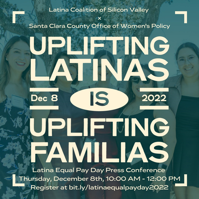 Join the <a href="/LatinaCoalition/">Latina Coalition SV</a> for Latina Equal Pay Day on Thursday, Dec. 8 from 10 a.m. - noon to help advocate for pay equity for Latinas. Learn about ways to get involved in closing the wage gap. Register at lcsv.app.neoncrm.com/np/clients/lcs…!