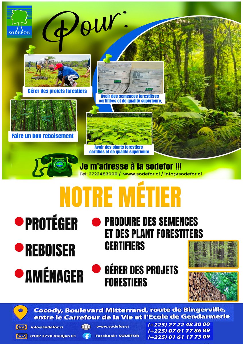 SODEFOR22's tweet image. Nous sommes à votre disposition pour la foresterie.