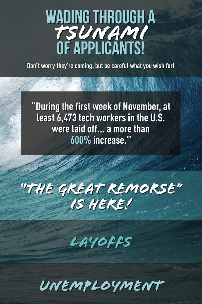 SmartRank_ai's tweet image. From drought to tsunami... Are you ready for a huge influx of applicants? 

Check out @SmartRank_ai CEO Keith Hulen&apos;s take on what&apos;s coming in 2023: linkedin.com/posts/keith-hu…