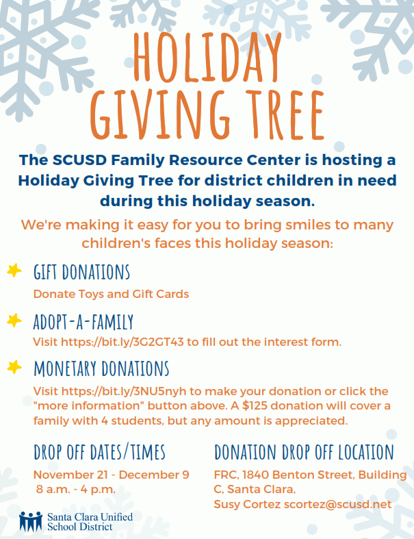 MissionCityFCU's tweet photo. Please join Mission City FCU in supporting the SCUSD Family Resource Center Holiday Giving Tree! Details below: https://t.co/fnD9PMLip4