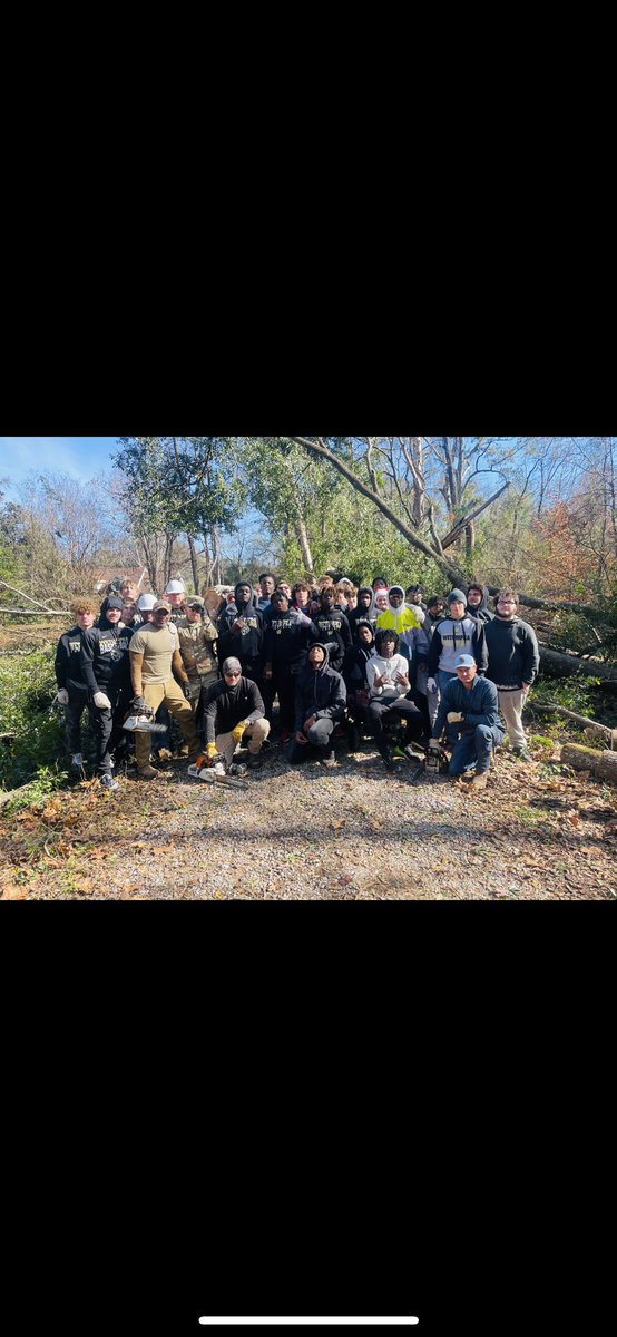 Great to see so many teams, organizations, and individuals coming together to help clean up and rebuild from this week’s tornado. Thank you to the families for allowing us to serve you! #WinTheMoment