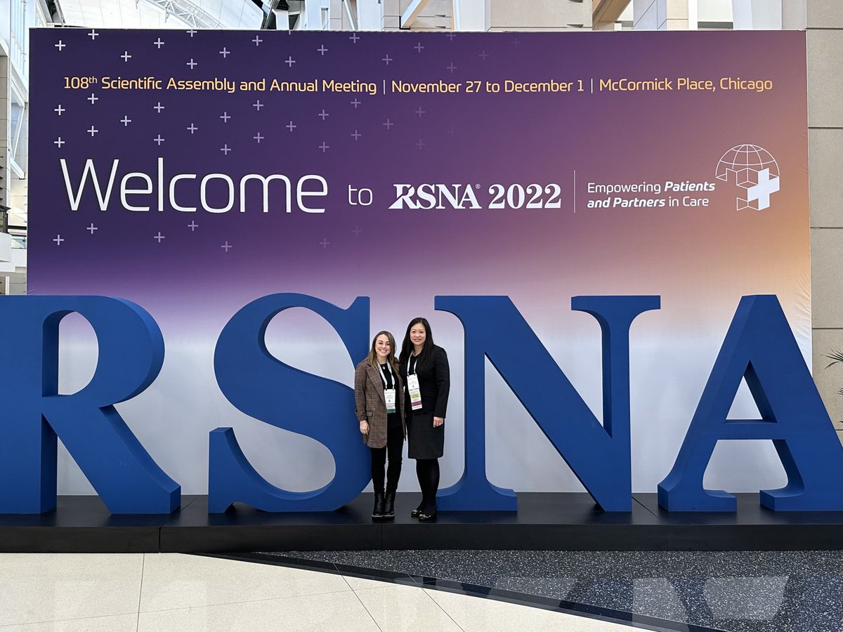 So wonderful to meet upcoming abdo fellow ⁦@AndreaEsqXR⁩ in person @RSNA #RSNA2022. Looking forward to having her start ⁦@UBC_Radiology⁩