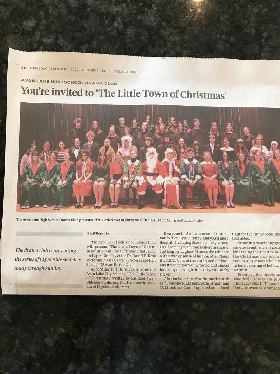 Opening Night is TONIGHT! ❤️🎭❤️🎄 Get your tickets NOW! avonlakedramaclub.com