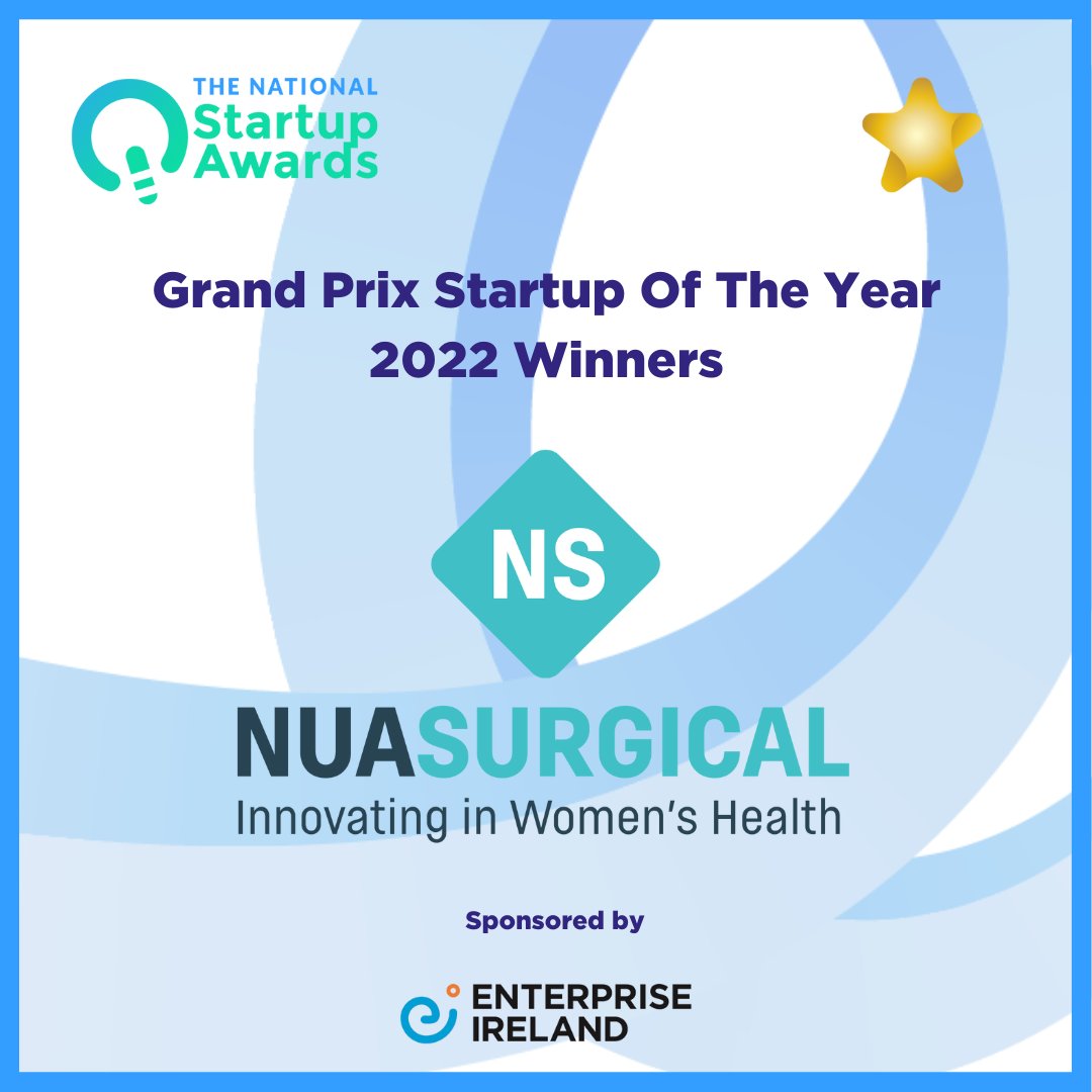 Startups Ireland (@startupsireland) on Twitter photo Grand Prix Startup of the Year goes to @ <a href="/NuaSurgical/">NUA Surgical</a> at the National Startup Awards 2022 sponsored by <a href="/Entirl/">Enterprise Ireland</a>
A huge congratulations!!!!!
#yourstartupjourney #nationalstartupawards2022 #NSA2022 Grand Prix Startup of the Year goes to @ <a href="/NuaSurgical/">NUA Surgical</a> at the National Startup Awards 2022 sponsored by <a href="/Entirl/">Enterprise Ireland</a>
A huge congratulations!!!!!
#yourstartupjourney #nationalstartupawards2022 #NSA2022