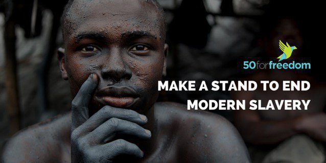 Slavery is not merely a historical relic. 
There are more people in slavery today than at any other time in history.

On Friday's Abolition of Slavery Day, take a stand to end modern slavery: 50forfreedom.org via <a href="/ilo/">International Labour Organization</a>