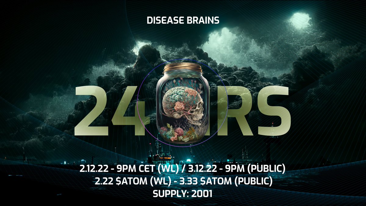 TeritoriNetwork's tweet photo. Diseases of the Brain AI by @DiseasedHumans is minting tomorrow on Teritori ⛩️

Get ready Teritorians! 

#IBCGang #Teritori #TeritoriNFT #NFT https://t.co/Lc29QPO0uX