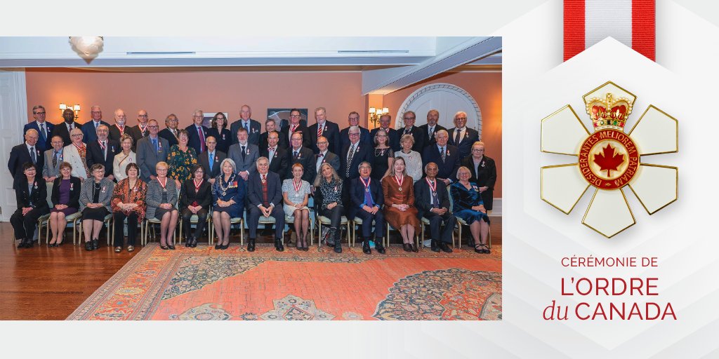 CanadaGG's tweet photo. «Votre investiture dans l’Ordre du Canada n’est pas le point final, mais une nouvelle étape de votre brillant parcours.»
La #GGSimon a investi 12 officiers et 34 membres au sein de l’#OrdreDuCanada.
Pour en savoir plus 👉 https://t.co/MIrq1hMZAr
#DistinctionsGG https://t.co/UvLSda5AHk