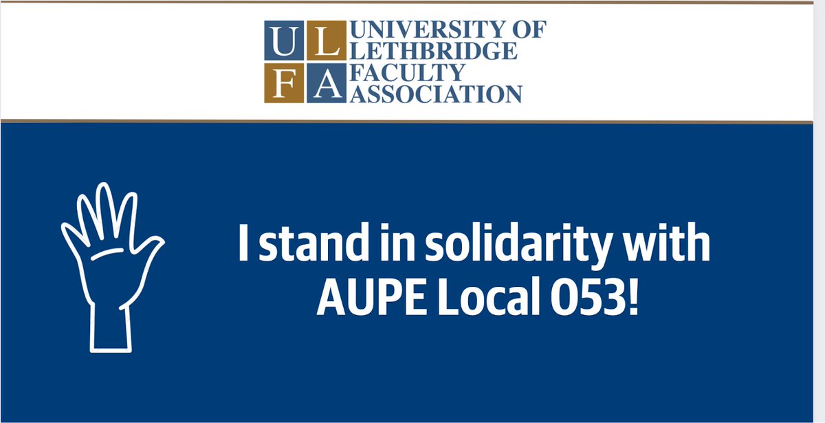 ULFA stands in solidarity with AUPE Local 053! <a href="/_AUPE_/">AUPE (old account)</a> #solidarity #AUPELocal53 mailchi.mp/f7ebc8e4f6dd/u…