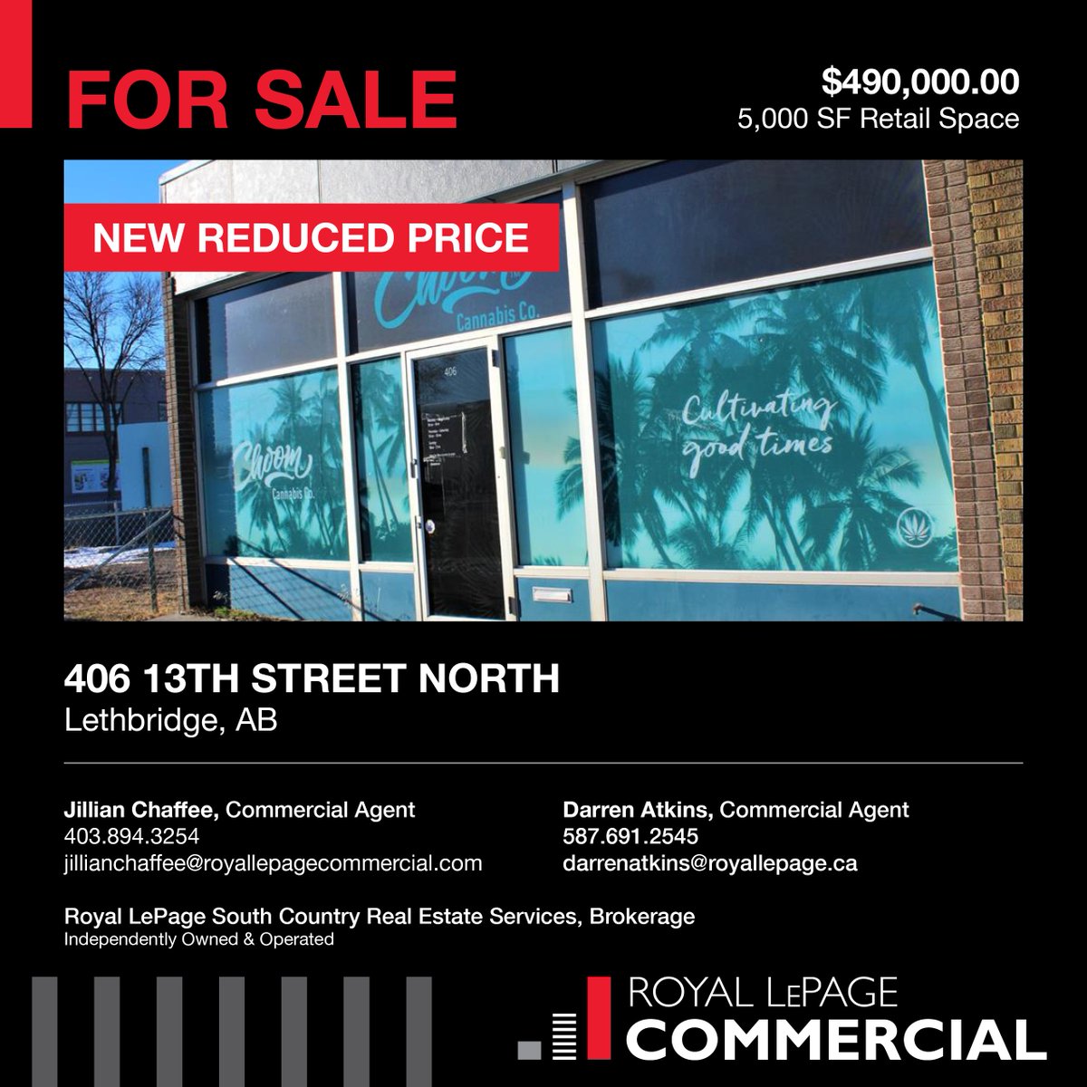 jillchaffee's tweet photo. FOR SALE! 5,000 SF Retail Bldg N/S
Recent renos showcase this space. Prime location, close to dwntwn brz, Centre Village Mall &amp; roads.
Off-street prkng. Offices, open fl. Excellent lighting, big windows.
Price Reduction: $490,000
#yql #lethbridgealberta #lethbridgerealestate https://t.co/1g7yMP96Zr