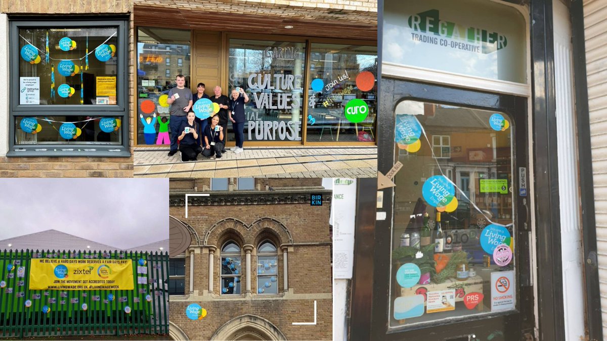 LivingWageUK's tweet image. Thanks to all other entries to the #LivingWageWindow competition! All displays were a lovely celebration of the #livingwage in the run up to #LivingWageWeek.

Remaining runners-up included Birkin Group,
@Curo_Group, @InstructusSkill, @InstructusGroup , @ZixtelLtd , @RegatherCoop
