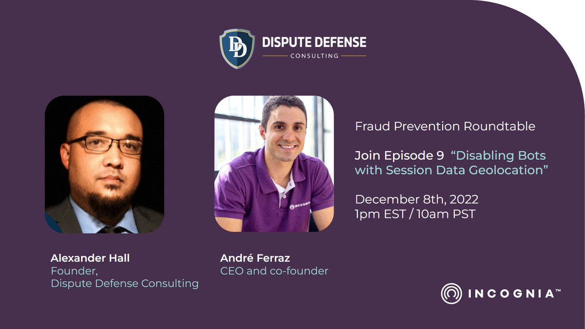 Our CEO + Co-Founder, André Ferraz is speaking at the Fraud Prevention Roundtable Series on 12/8 @ 1 p.m. EST. André will discuss bot attacks and how session data + highly-accurate geolocation can provide your company with the defense it needs. Register: hubs.li/Q01tN4jj0