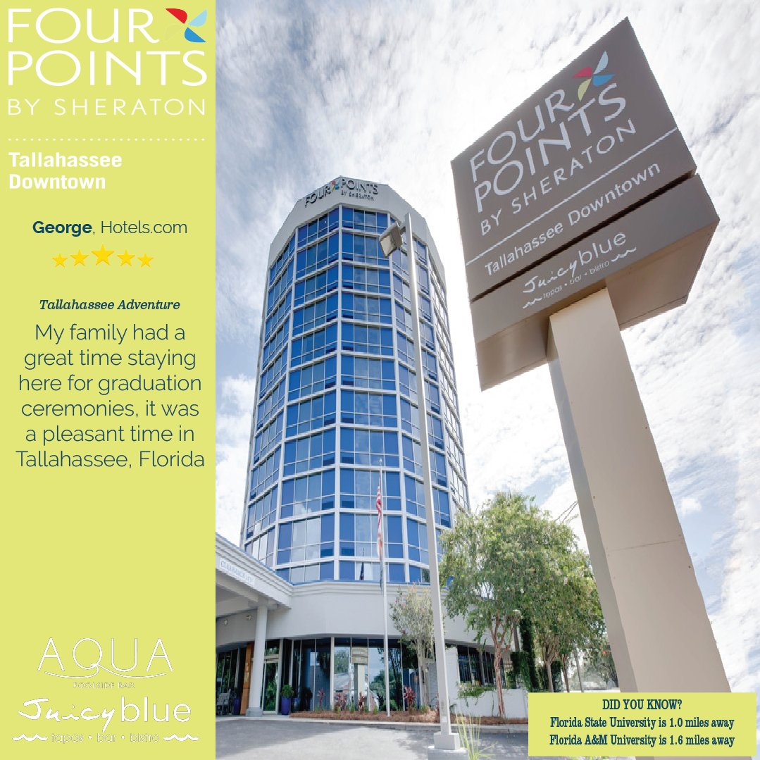 fourpointstally's tweet photo. With graduation season fast approaching 🎓one of our previous guests had a lot to say about his guest stay. 🙌 If you have a local grad 👨‍🎓👩‍🎓 book a stay with us to come celebrate them! https://t.co/4bVAHsL7OP