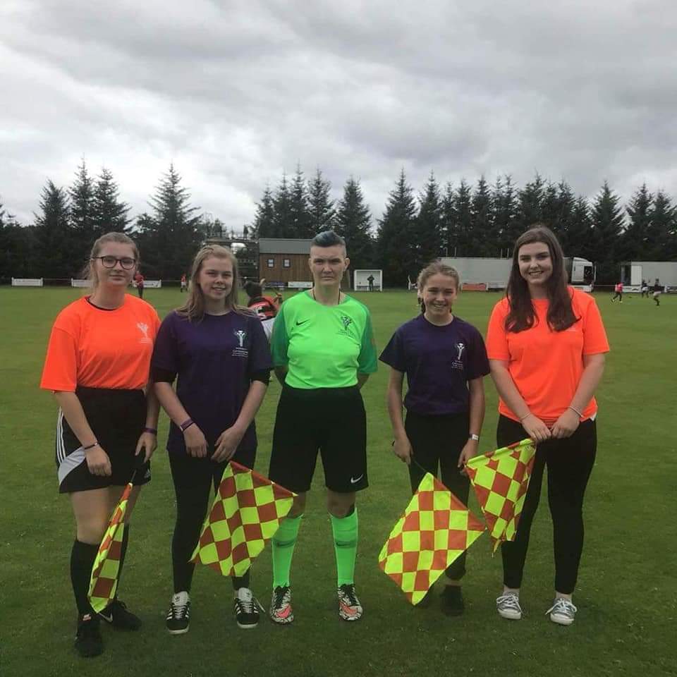 T_23407's tweet photo. On a historic night for world cup Football... Here's a shout out to all the amazing Female officials in world sports! #womeninsport #femaleRef #femaleofficials #girlpower #throwback to when I led out an all female line up of match officials ๐๐ https://t.co/dx5ZIr3Iri
