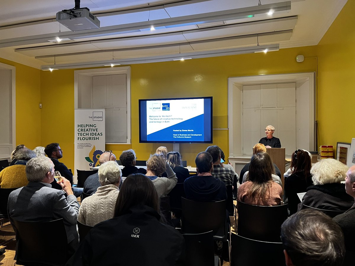 BrisBathCyber's tweet photo. How can creative technology create more equitable relationships between technology and people? We're about to find out from @BathSpaUni Carol Manton is opening the speaker sessions tonight
@BathSPARK @techSPARKuk
#Heritech https://t.co/Q19DUc6RWH