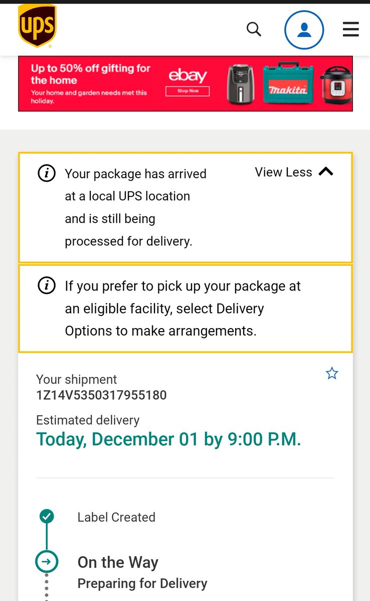 _Cindy_Br's tweet photo. @UPS ¿what does this mean? ¿Can I pick up my package at a center? https://t.co/K3LiLeFdmE