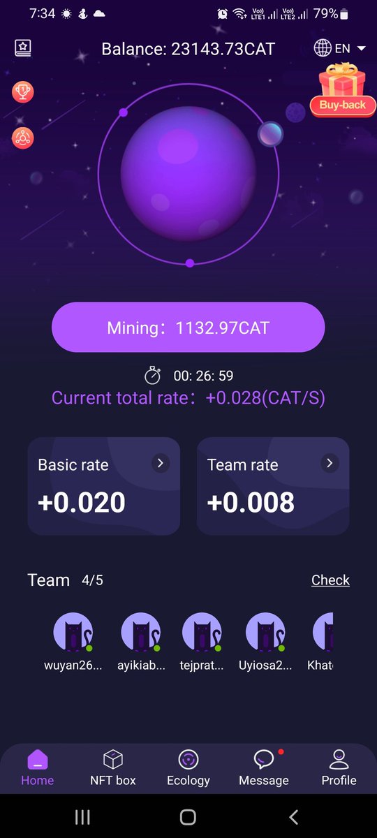 Almost all my team is Mining #catstar which means I get more catstar. Join my team and invite your own team to make even more #CAT 

🔻Join #CatStar To Mining ⛏ $CAT:
chatany.world/h5/reg.html?in…

<a href="/ShibaInuHodler/">SHIB HODLER</a> @__Babydoge_Coin <a href="/PiNetworkNews/">Pi Network News</a> <a href="/elonmusk/">Elon Musk</a> <a href="/cz_binance/">CZ 🔶 BNB</a>