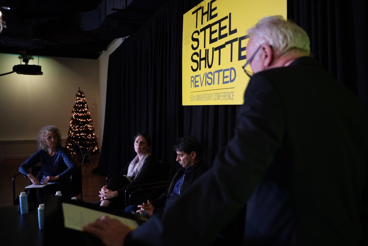 WeArePeaceFire's tweet photo. Lively discussion, debate and stories from our final panel of the day @MCantacuzino Pratap Rughani &amp; Niaomh McNamme #TheSteelShutterRevisited #TheSteelShutter #carlrogers #documentaryfilm #belfast #peace https://t.co/NyQUCbW1HX