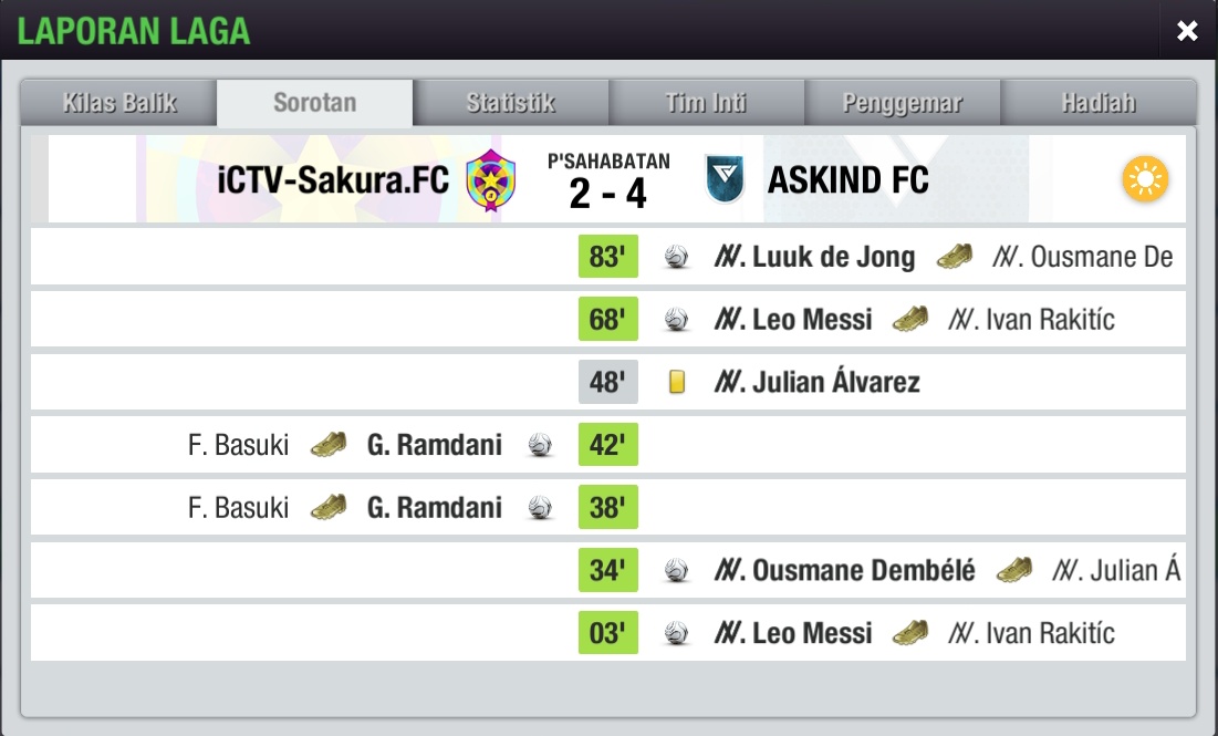 [LLC-8th]
Quarter Final

iCTV Sakura 2️⃣ - 4️⃣ Askind FC

#LLC8TH <a href="/LTEILeagueCup/">LTEI League Cup #LLC24</a> <a href="/iCTVSakuraFC/">iCTV-Sakura.FC</a>