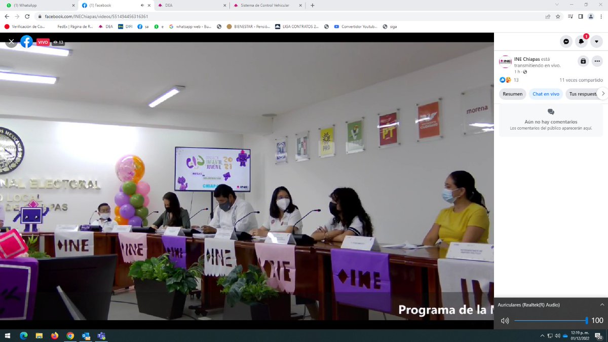 Tcastellano1974's tweet photo. #Ahora participo en Mesa de Deliberación de Resultados de la Consulta Infantil y Juvenil 2021 organizado por la Junta Local y 06 Junta Distrital @INE_Chiapas @INEMexico en la que participan funcionarios/as públicas de instituciones y niños/as y adolescentes https://t.co/5eibFLRaLE