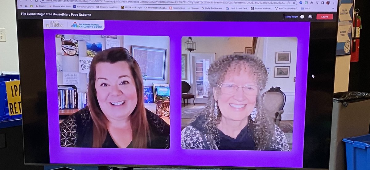 ENLibrary's tweet photo. Some of our 2nd graders @ElemNorthD73 had a lunch date via #flipgridlive with @MaryPopeOsborne today. Children from all over the world joined the live event too. ❤️ 📚 #D73inspires https://t.co/2jlqdAE55P