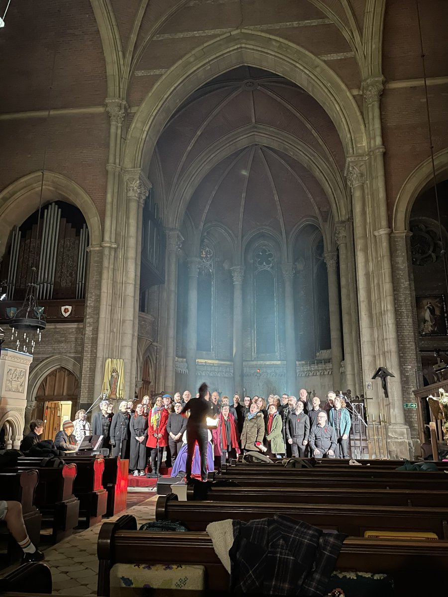 AlanBaser's tweet image. Sound check with @ActuallyGMC for this evening’s World AIDS Day fundraiser with all the other LGBTQ+ music groups in the city, raising funds for @LunchPositive #WorldAIDSDay