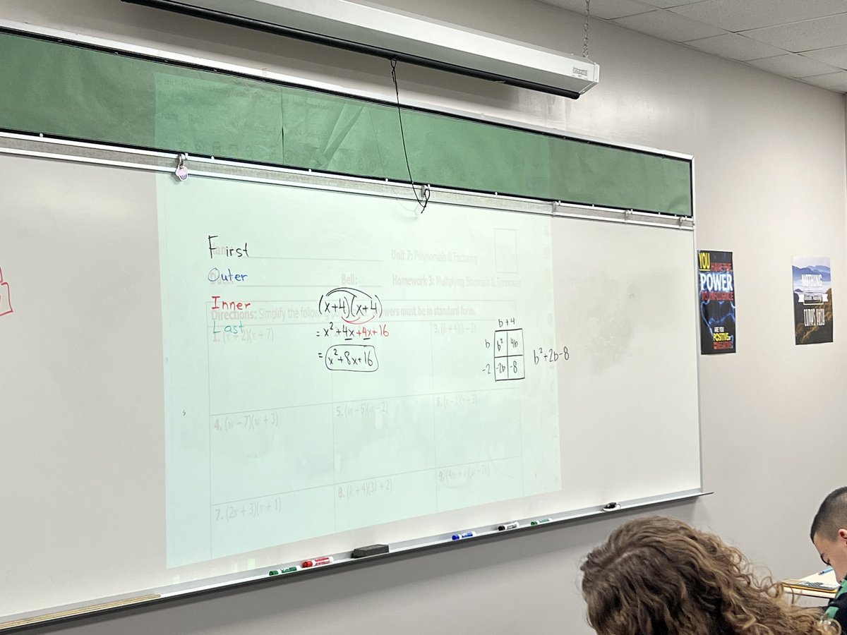 Brazos High School working on binomials! #SolvingInDifferentWays