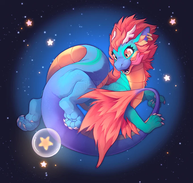 And here she is! Man, I wanna draw more baby dragons! 