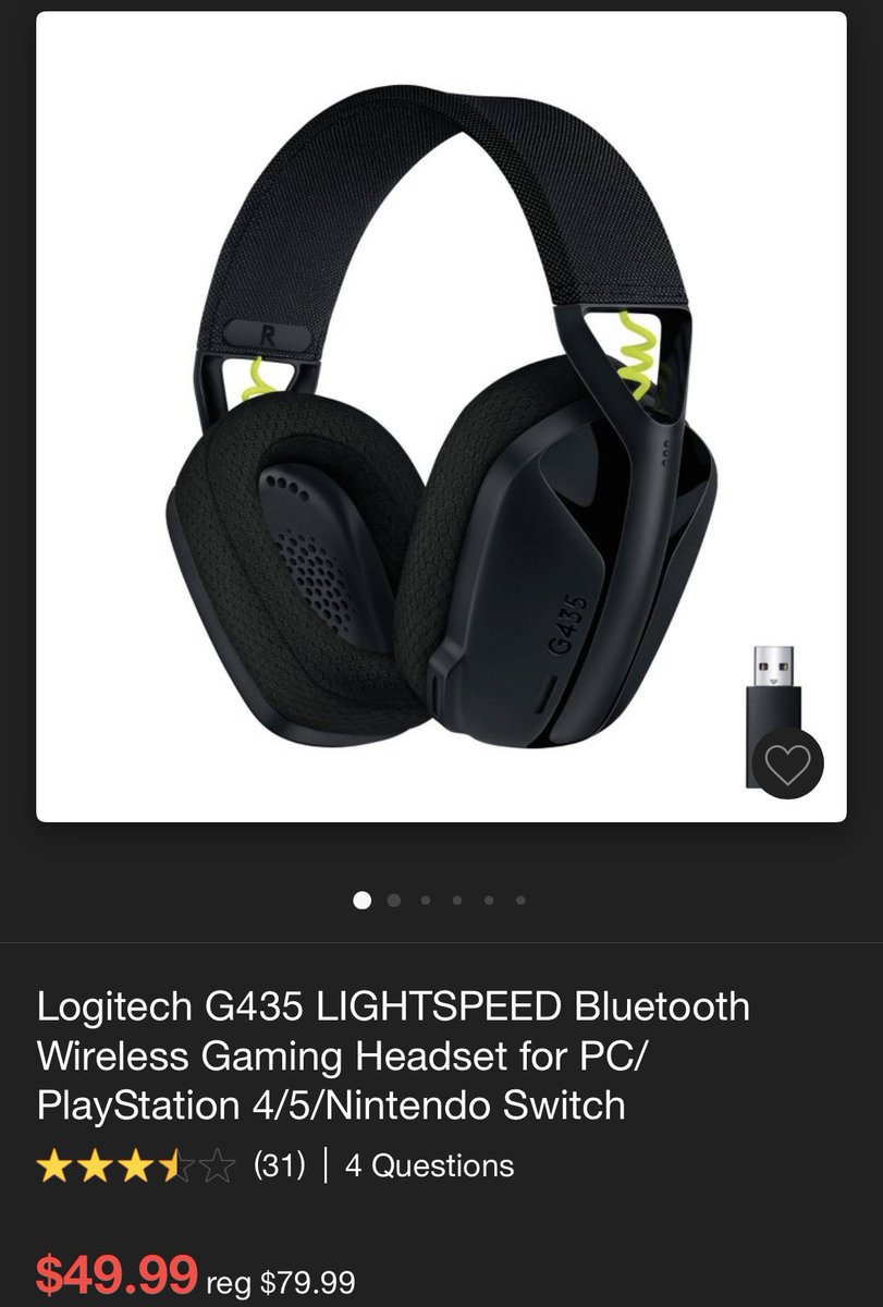 SilverSheppy's tweet photo. Check your Target stores.
Found this hidden gem 💎
marked as $18
original sale was $49.99,
regular price is 79.99.
They will do a price match!
#Logitech #gaming #gamingheadset #headsets #gamer #tech #techfinds #TechNews #target #targetsale https://t.co/1wONdZcmGE