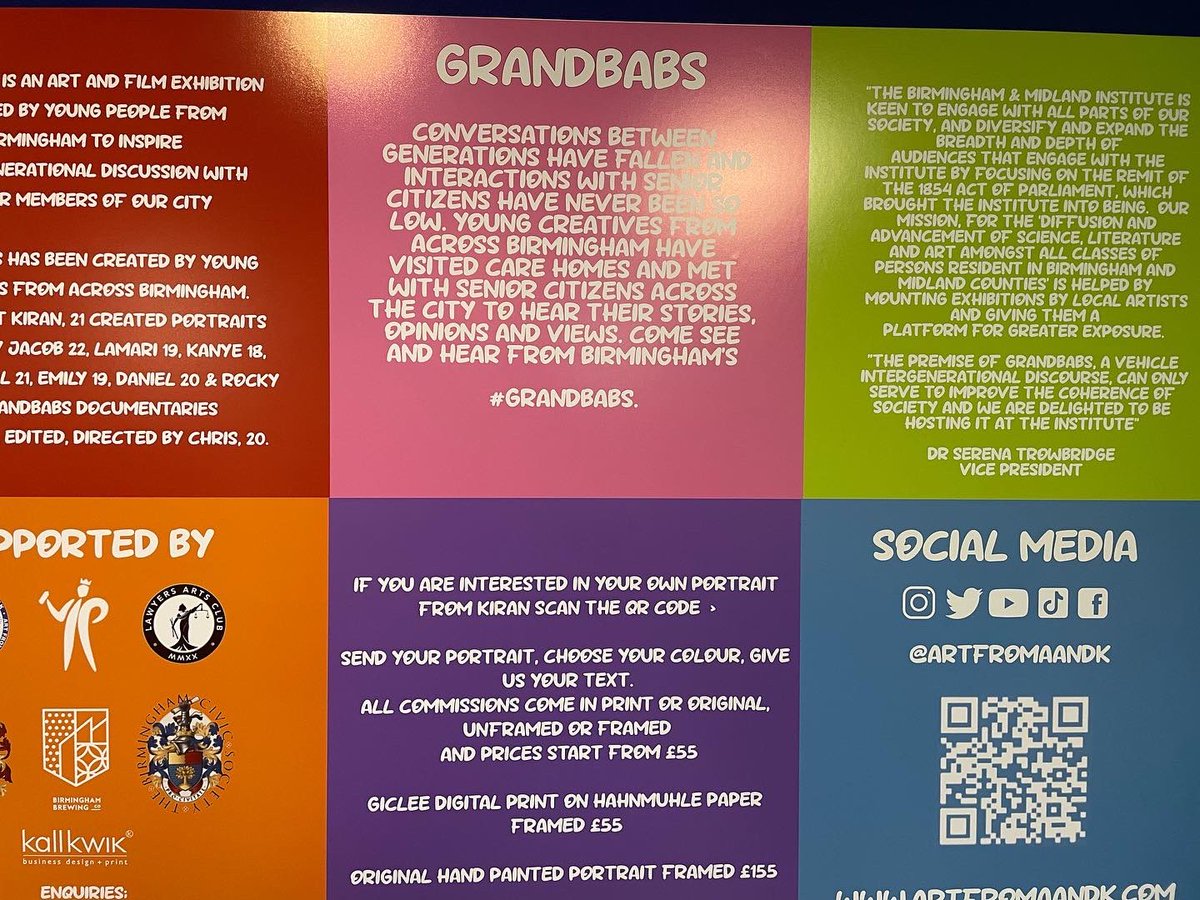 bmi1854's tweet photo. #grandbabs exhibition gala opening in full swing this evening. A wonderful exhibition of work between senior citizens and young people of Birmingham. The exhibition is open from Fri 2nd dec. #exhibition #artists #youngandolder #birmingham https://t.co/7tHCpeyMXd
