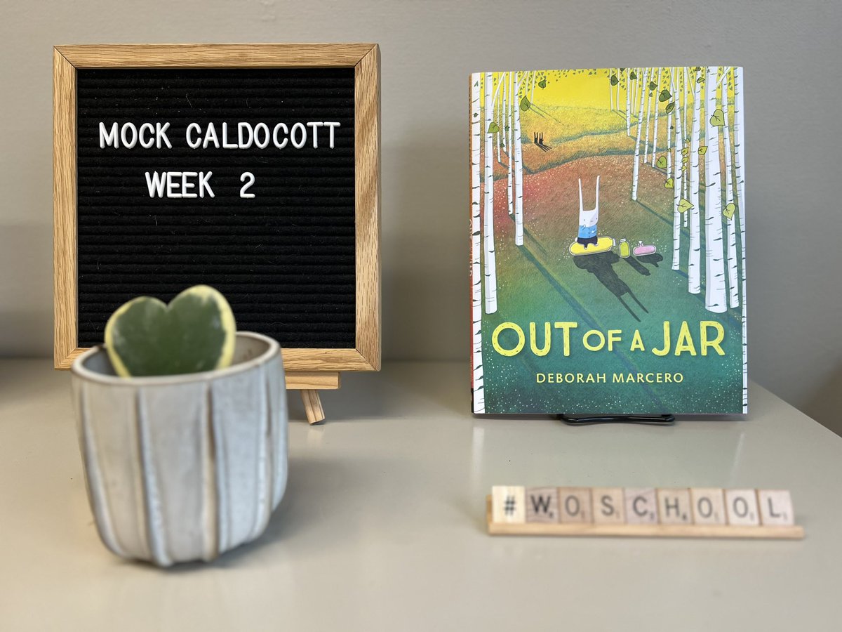 alissa_stoever's tweet photo. Words of the Week Double Feature - We are holding our first Mock Caldecott Contest at #WOSchool based on @MrSchuReads and @colbysharp’s list. Thank you to @AndreaSchaber for launching the experience &amp; @RachelCrognale for the amazing display!! #WeAreChappaqua https://t.co/KGhpnFknow