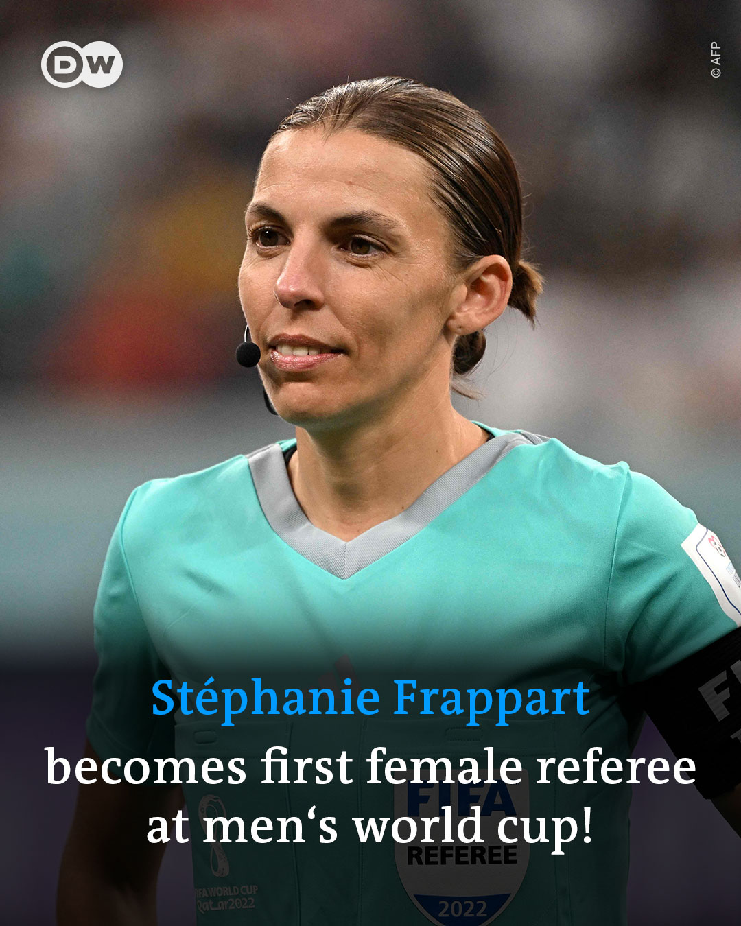 Stephanie Frappart makes history as first female referee for match