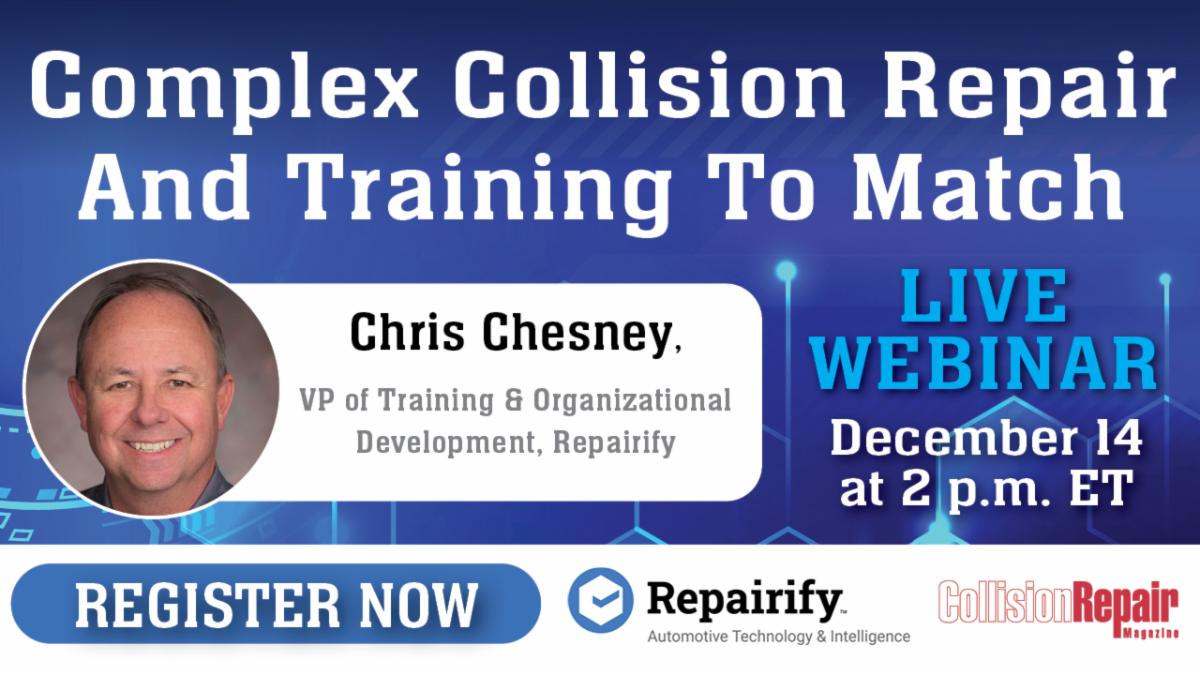 Live webinar: December 14 at 2 p.m. Eastern Time, a high-level look at training with Chris Chesney, VP of Training & Organizational Development, @Repairify_Inc. Register now for your spot! us02web.zoom.us/webinar/regist…