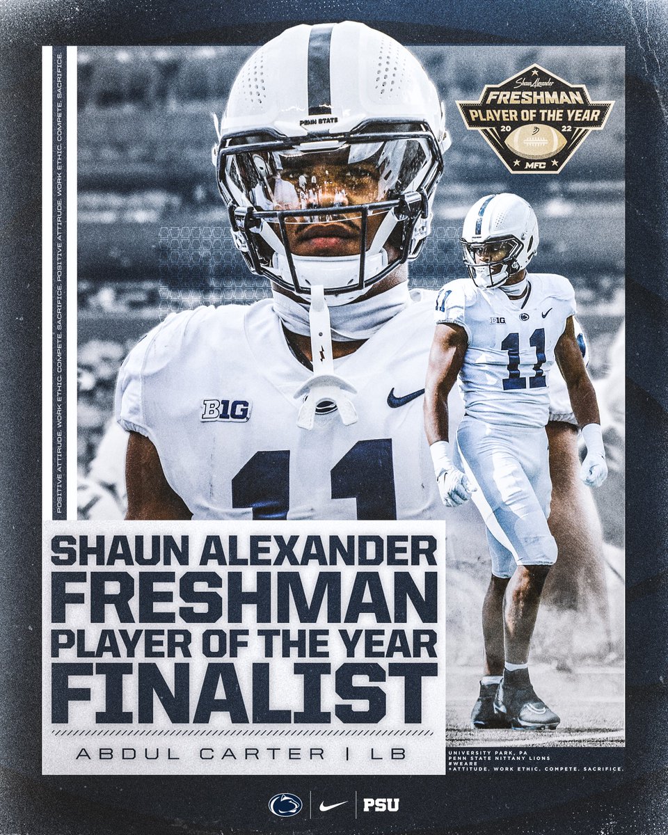 PennStateFball's tweet photo. Finalist. 🦁

#WeAre | @1NCRDB1 https://t.co/1hGMXNT8N3